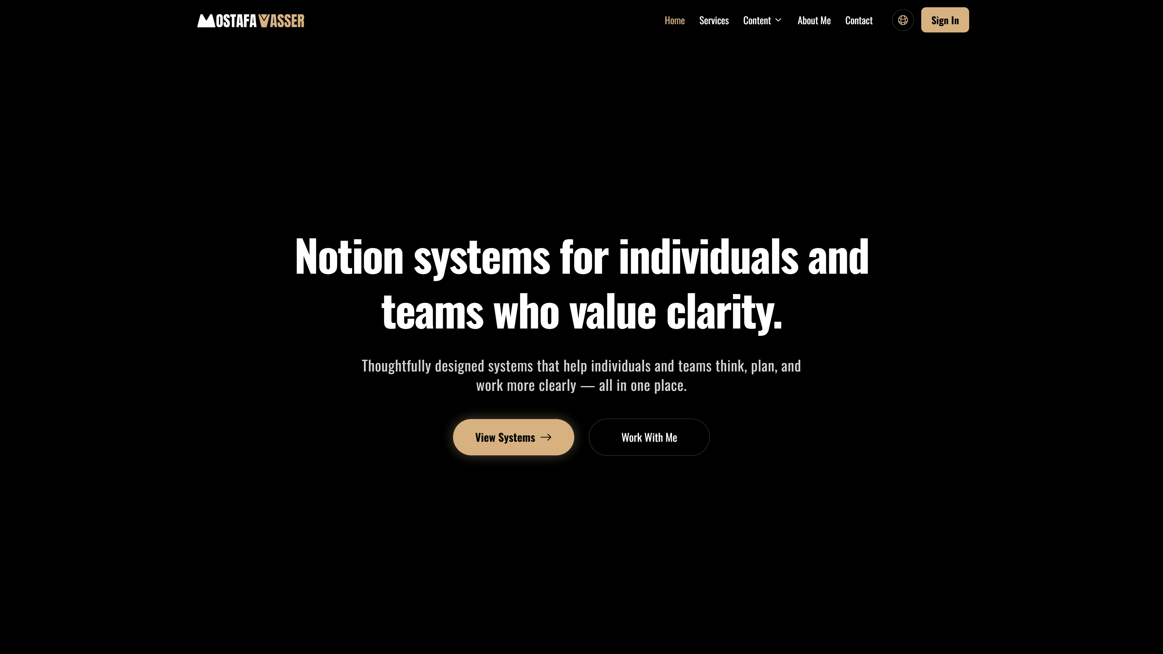 Desktop preview of the Mostafa Yasser Brand project